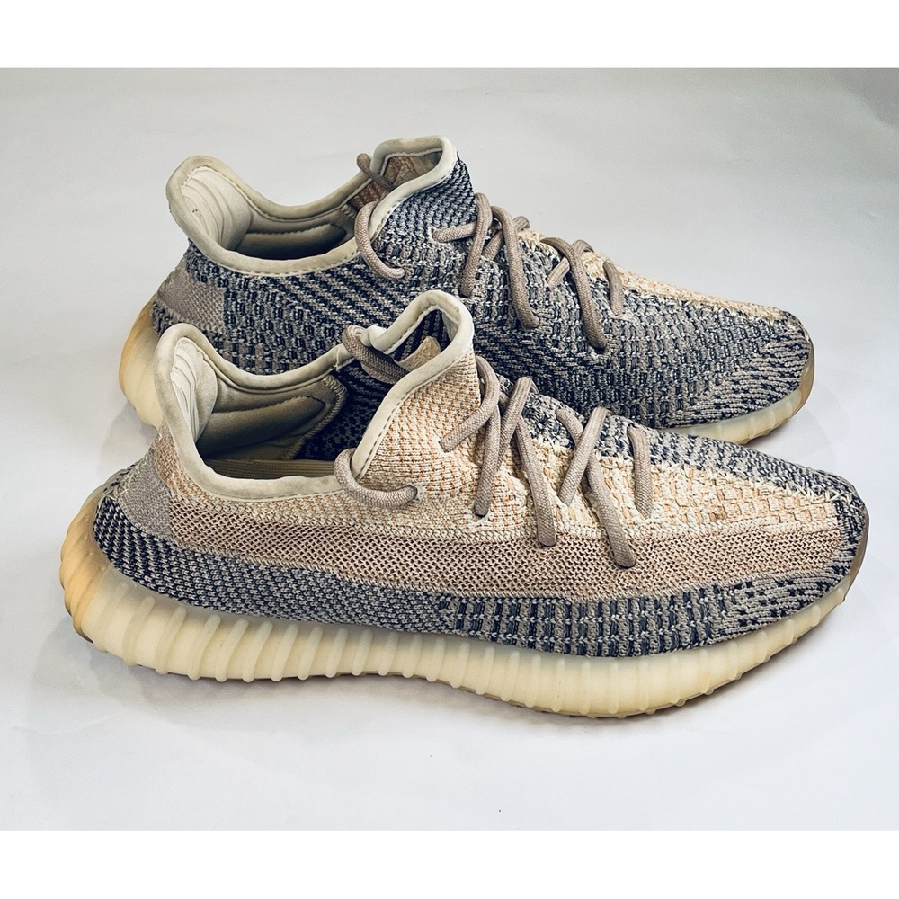 Adidas Yeezy Boost 350 V2 Ash Pearl Shoes Mens 8 GY7658 Lace‎ Up Knit Sneakers